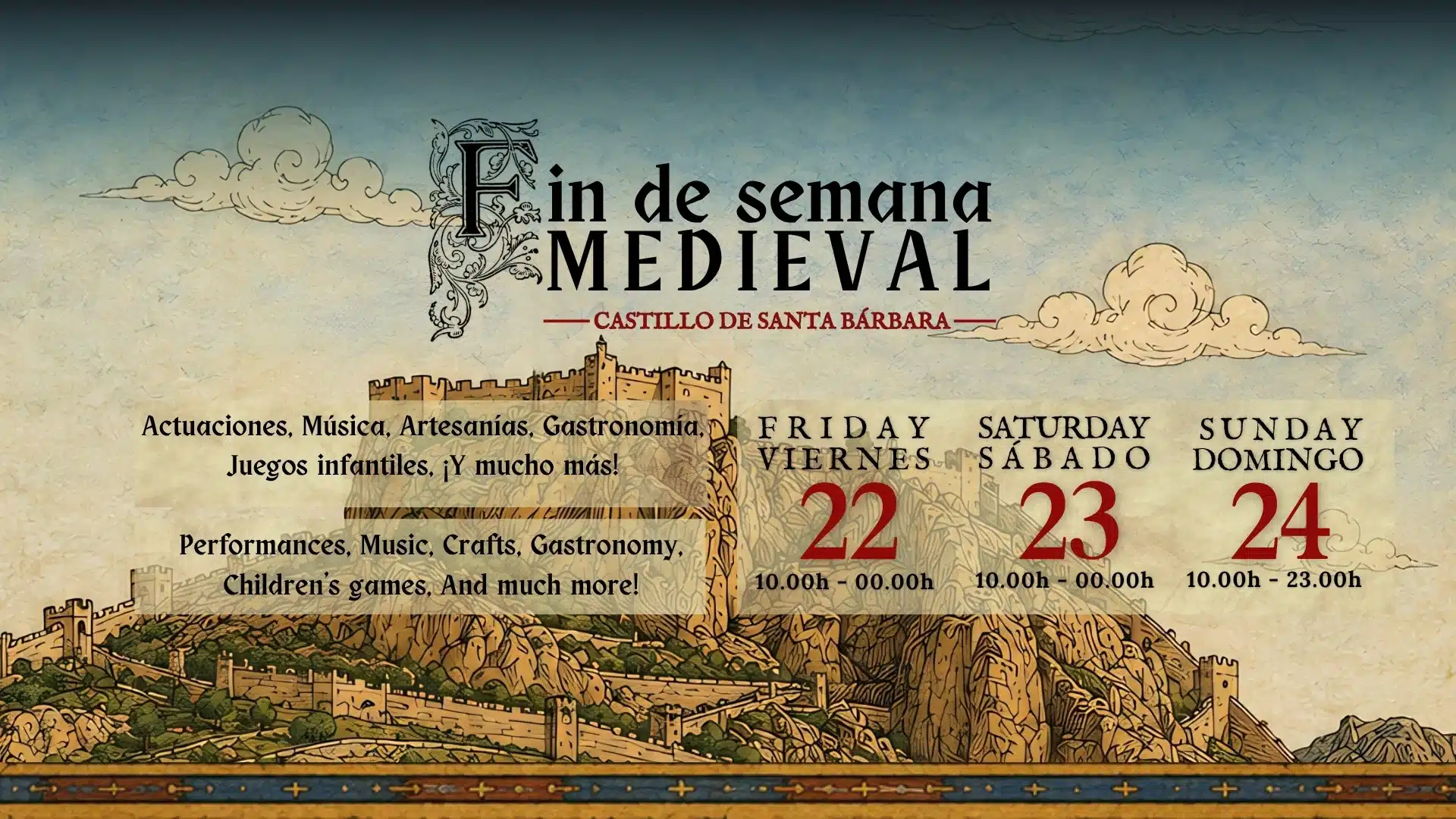 fin de semana medieval en el castillo de santa barbara alicante